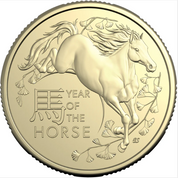 Lunar Series Year Of The Horse 2026 $1 Uncirculated Two-coin Set