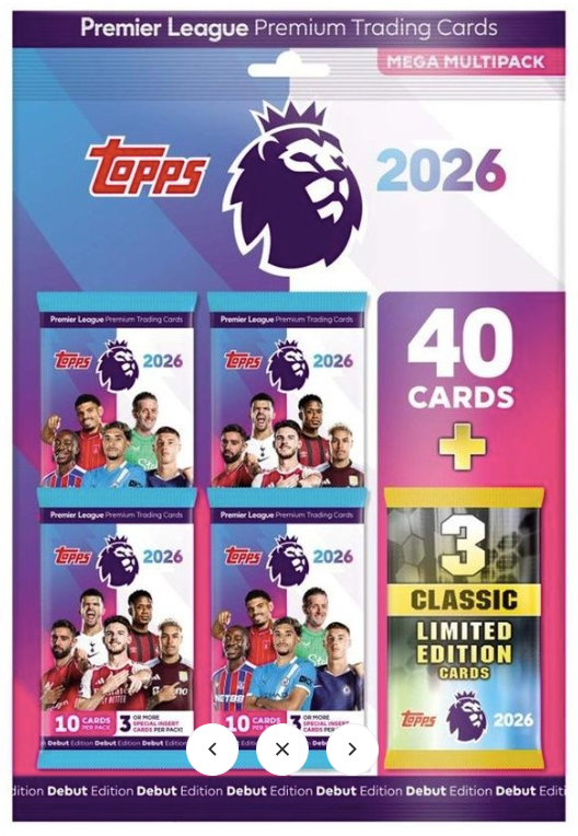 Premier League 2026 Topps Mega Multi Pack