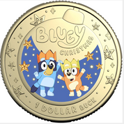 BLUEY CHRISTMAS 2025 $1 COLOURED UNCIRCULATED COIN