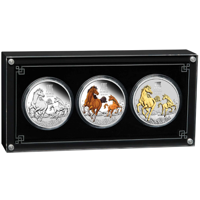 2026 Australian Lunar Series 3 Year Of Horse Trio Coloured