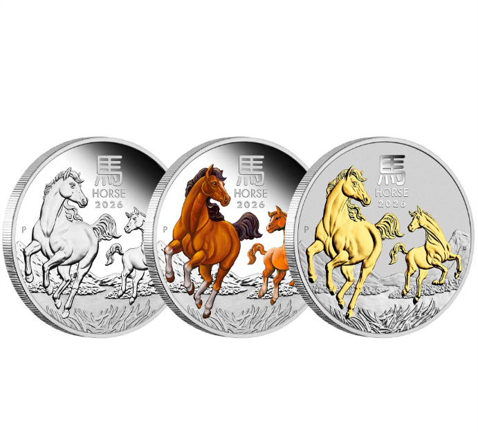 2026 Australian Lunar Series 3 Year Of Horse Trio Coloured