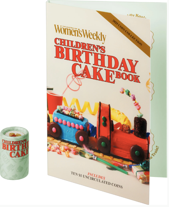 AWW BIRTHDAY CAKE 2025 $1 10 COIN TUBE WITH FOLDER AND BONUS COIN