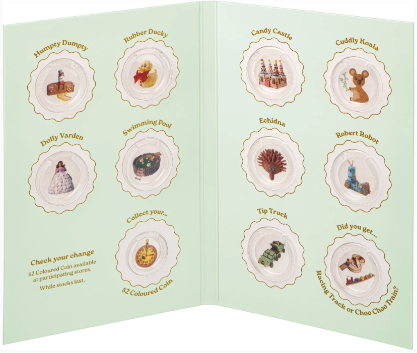 AWW BIRTHDAY CAKE 2025 $1 10 COIN TUBE WITH FOLDER AND BONUS COIN