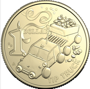 AWW BIRTHDAY CAKE TIP TRUCK 2025 $1 UNCIRCULATED COIN IN CARD