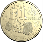 AWW BIRTHDAY CAKE ROBERT ROBOT 2025 $1 UNCIRCULATED COIN IN CARD