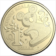 AWW BIRTHDAY CAKE CUDDLY KOALA 2025 $1 UNCIRCULATED COIN IN CARD
