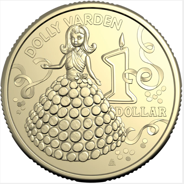 AWW BIRTHDAY CAKE DOLLY VARDEN 2025 $1 UNCIRCULATED COIN IN CARD