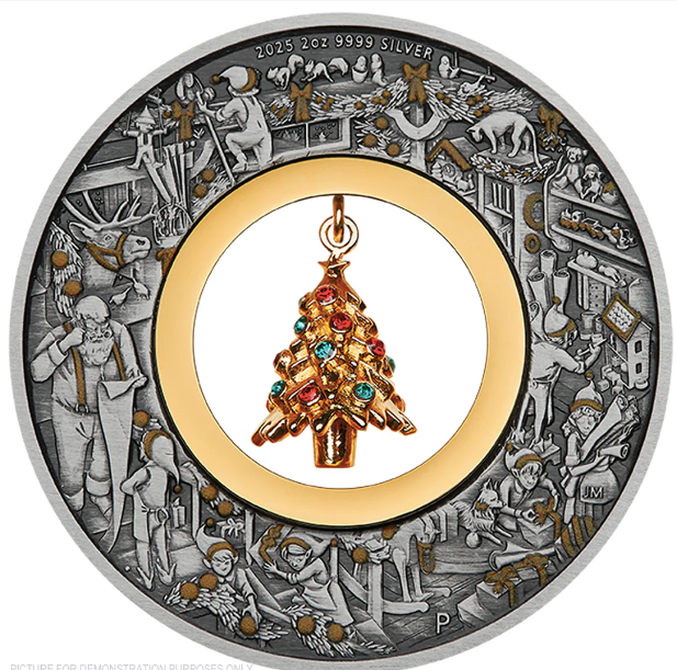 2025 SANTA'S HELPER CHRISTMAS TREE 2oz SILVER