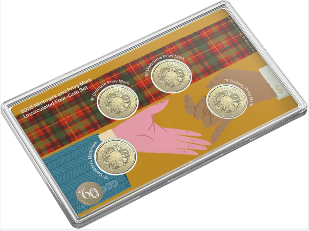 60th Anniversary Decimal Currency 2026 Mintmark Suite 4 Coin Set