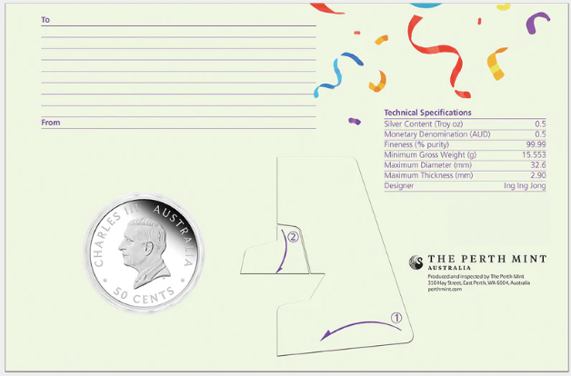 Happy Birthday 2026 1/2oz Silver Proof Coloured Coin In Card