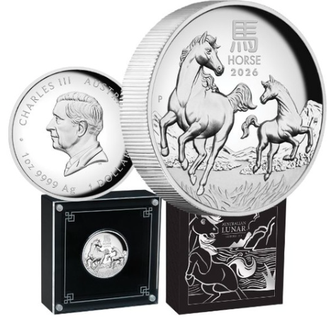Australian Lunar Series Iii 2026 Year Of The Horse 1oz Silver Proof Coin