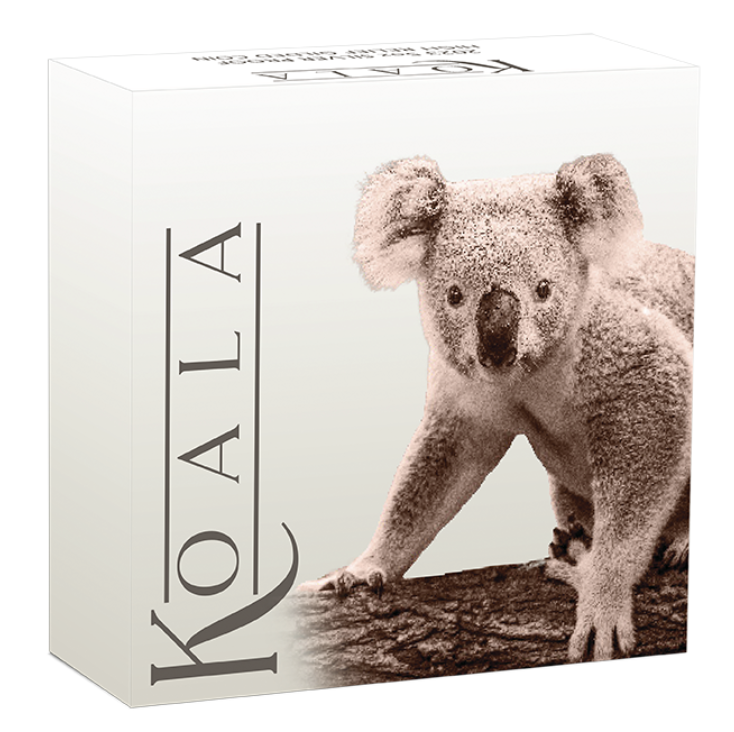 AUSTRALIAN KOALA 2024 5oz SILVER PROOF HIGH RELIEF GILDED COIN