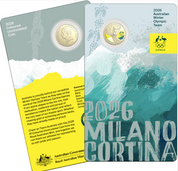 Winter Olympics 2026 $1 Coloured Uncirculated Coin