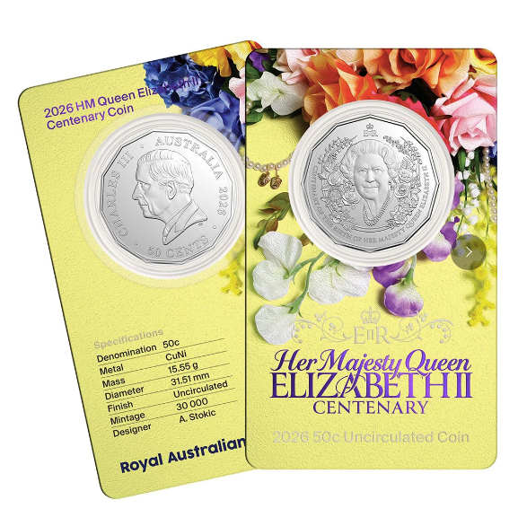 Her Majesty Queen Elizabeth 2026 50 Cent Uncirculated Coin