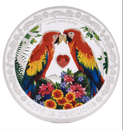 Love Is 2025 Macaws Pair 1oz Silver Coin Box Set
