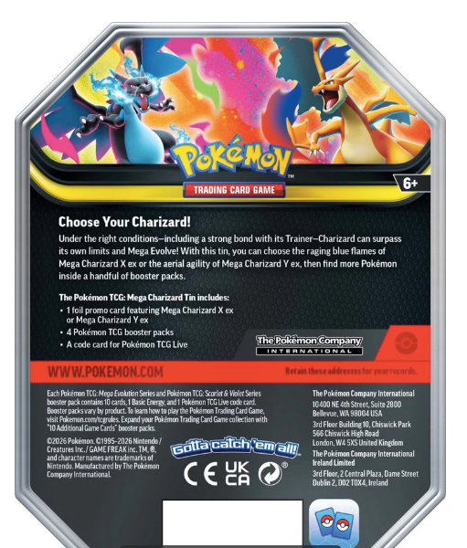 Pokemon Mega Charizard Tins