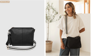 Louenhide Daisy Stripe Crossbody Black