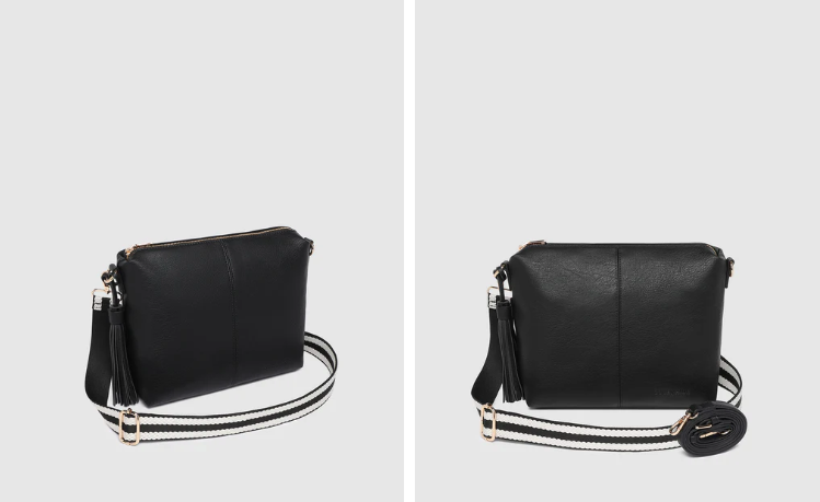 Louenhide Daisy Stripe Crossbody Black