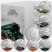 2025 Steam Giants Uncirculated 50 Cent Coloured Set Of 7