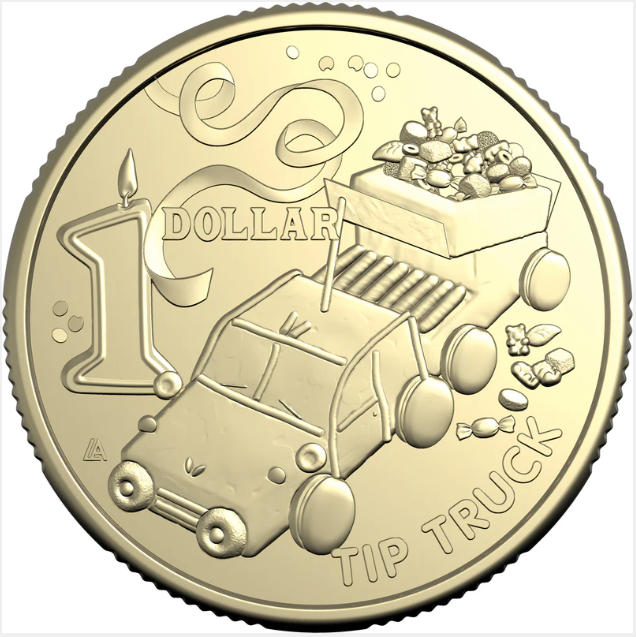 AWW BIRTHDAY CAKE 2025 $1 10 COIN TUBE WITH FOLDER AND BONUS COIN