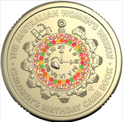 AWW BIRTHDAY CAKE 2025 $1 10 COIN TUBE WITH FOLDER AND BONUS COIN