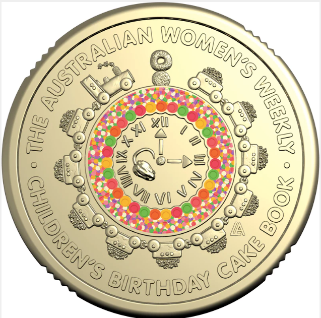 AWW BIRTHDAY CAKE 2025 $1 10 COIN TUBE WITH FOLDER AND BONUS COIN