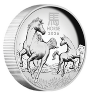 Year Of The Horse 2026 Aust Lunar Series 1oz Silver Proof High Relief Coin