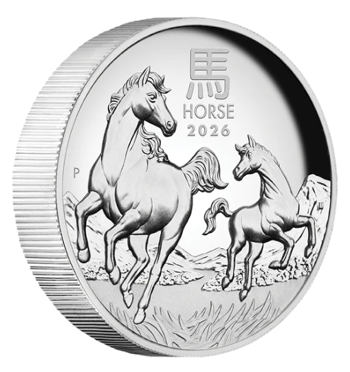 Year Of The Horse 2026 Aust Lunar Series 1oz Silver Proof High Relief Coin