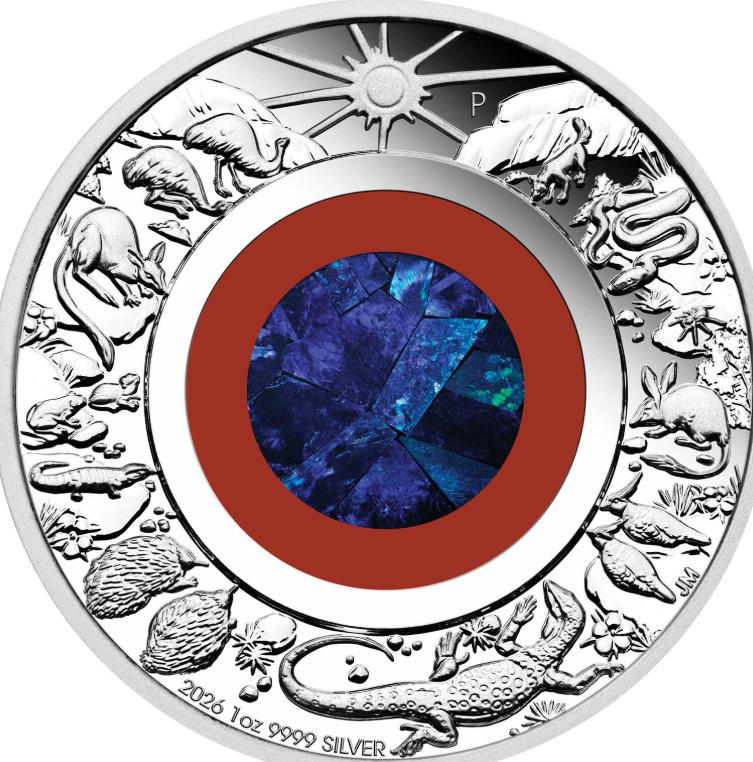 Wonders Of Australia 2026 Opal Coin 1oz Silver Proof