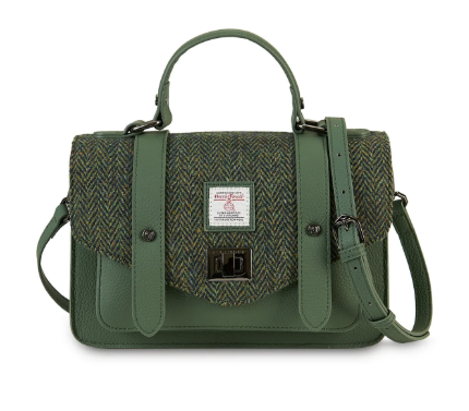 Islander The Skye Dark Green Herringbone Bag