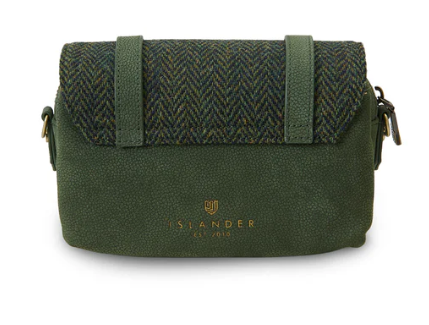 Islander The Skye Dark Green Herringbone Bag