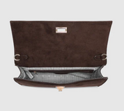 Louenhide Delaney Suedette Clutch Chocolate