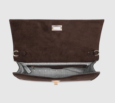 Louenhide Delaney Suedette Clutch Chocolate