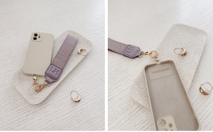 Louenhide Iris Keyring With Phone Attach Lilac