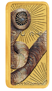 Dune 2026 1g Gold Coloured Minted Bar