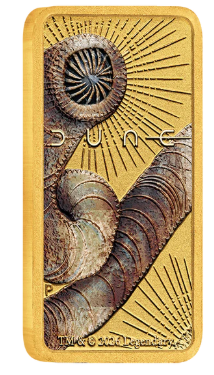 Dune 2026 1g Gold Coloured Minted Bar