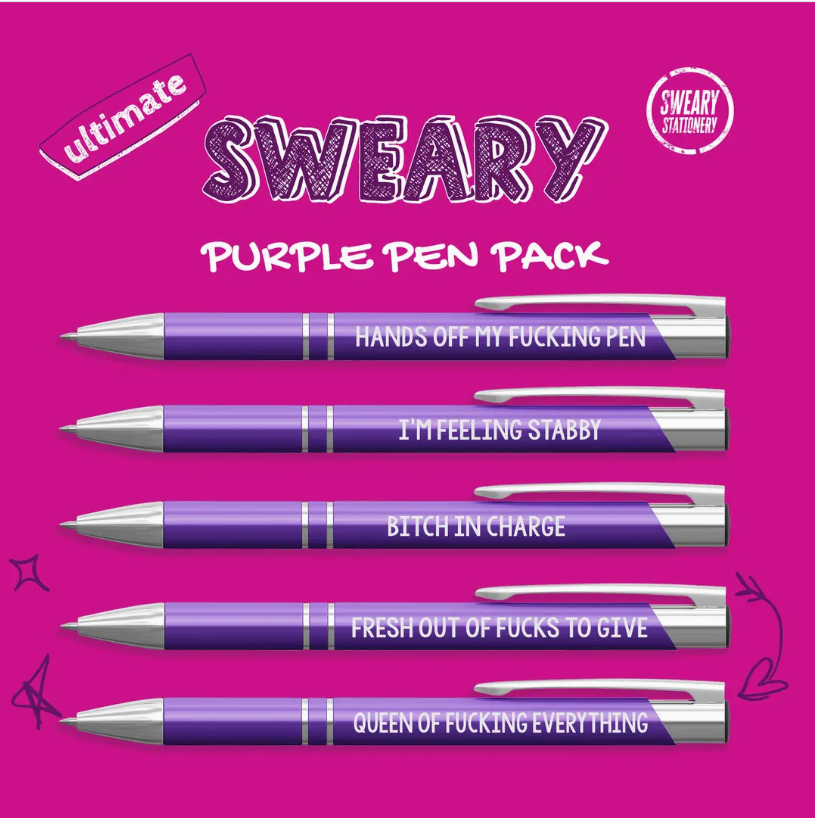 Sweary Purple Pen Pack