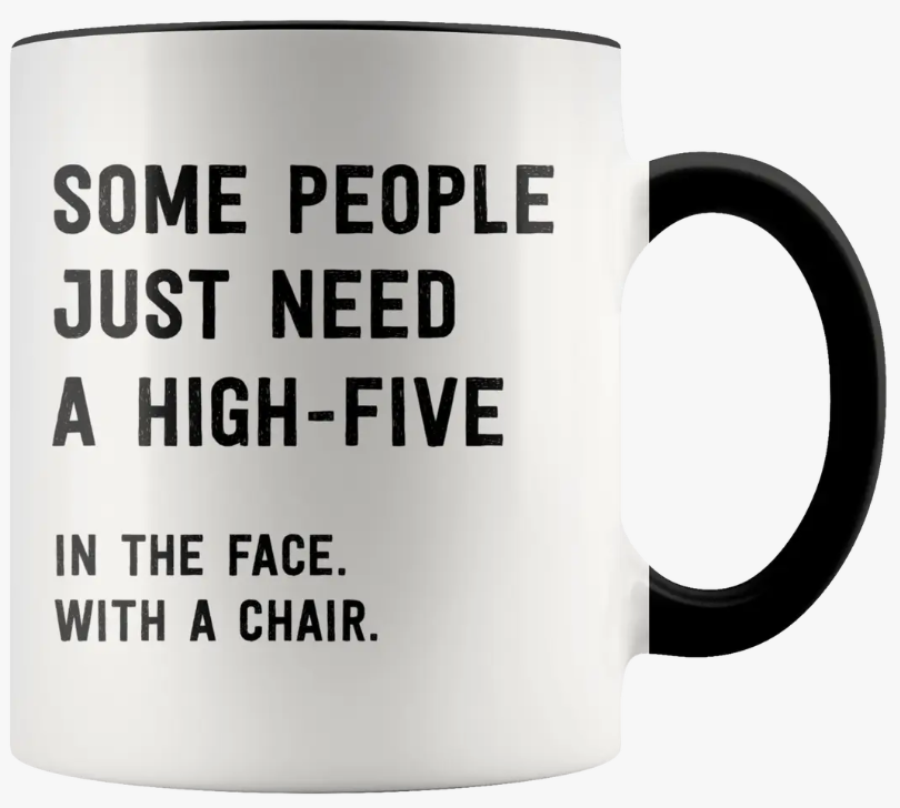 Ceramic Mug High Five With Chair