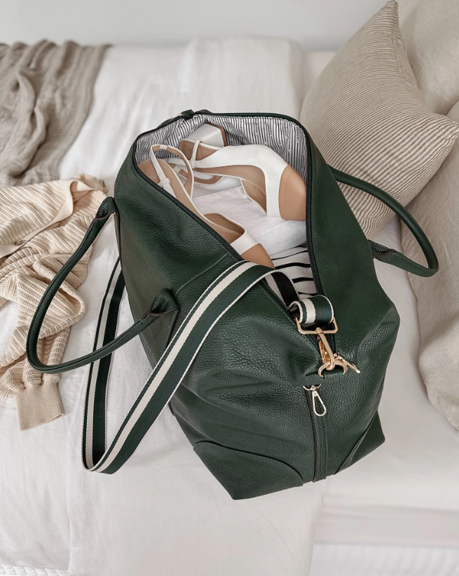 Louenhide Alexis Stripe Weekender Forest Green