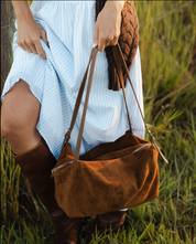 Louenhide Marissa Suedette Shoulder Bag Cognac
