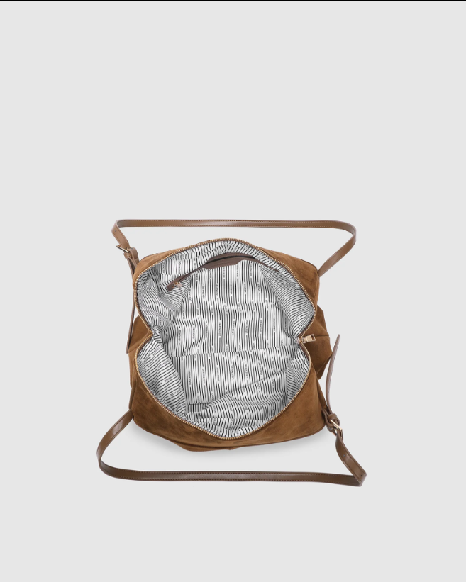 Louenhide Marissa Suedette Shoulder Bag Cognac