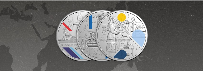 1941: Service Amid Strife - 2026 20c Coloured Uncirculated Three-coin Set