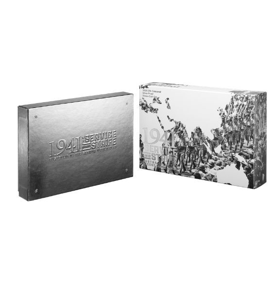 World War II 2026 Coin Set 3 20 Cent Silver Coloured Proof