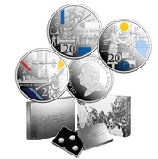 World War II 2026 Coin Set 3 20 Cent Silver Coloured Proof