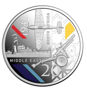 World War II 2026 Coin Set 3 20 Cent Silver Coloured Proof