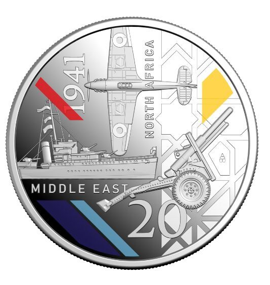 World War II 2026 Coin Set 3 20 Cent Silver Coloured Proof