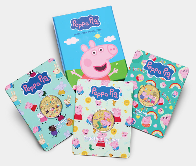 Peppa Pig - Friends 2026 Collector Coins In Cards (three-coin Set)