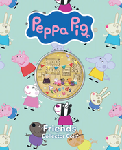 Peppa Pig - Friends 2026 Collector Coins In Cards (three-coin Set)