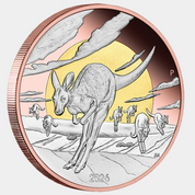Wonders Of Australia Kangaroo 2026 5oz Silver Proof Double Gilded Coin