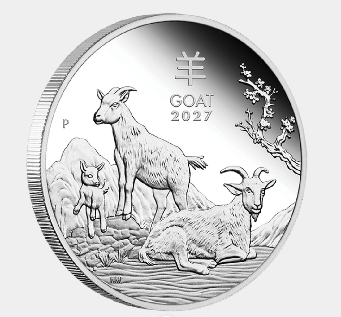 2027 Year Of The Goat Silver Proof Three-coin Set